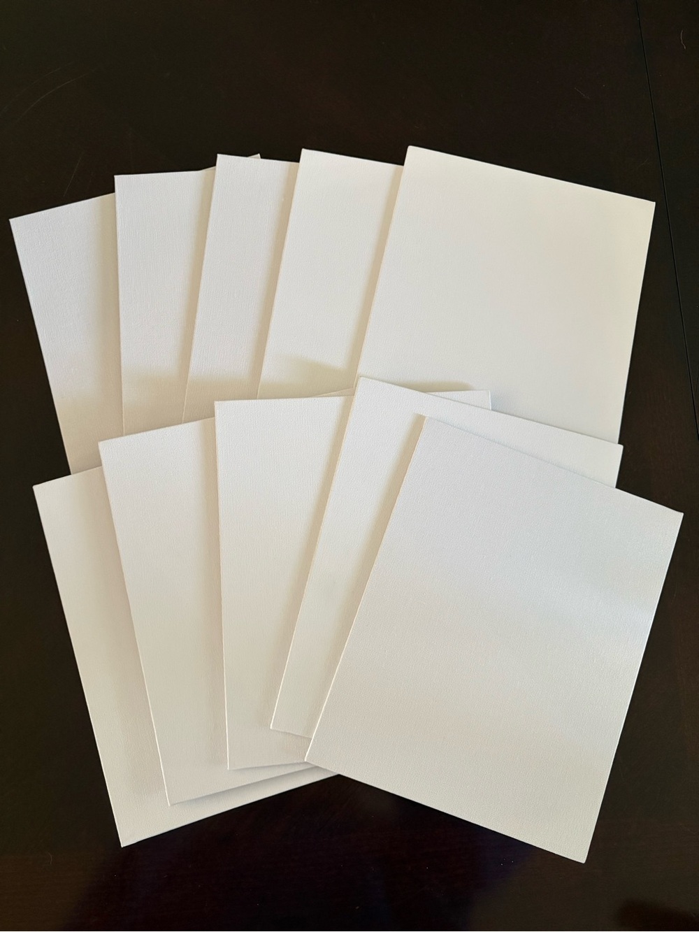 10 - 8x10 White Blank Canvas Panels - Pack